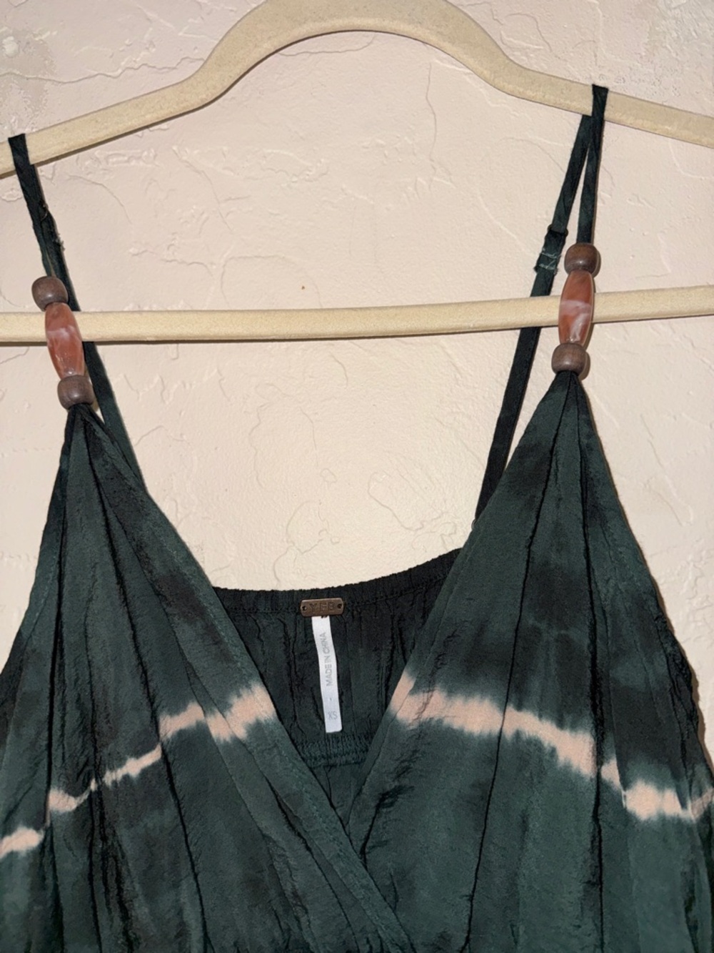 YFB green dip dye tie dye maxi dress with pockets size xs - Picture 5 of 9